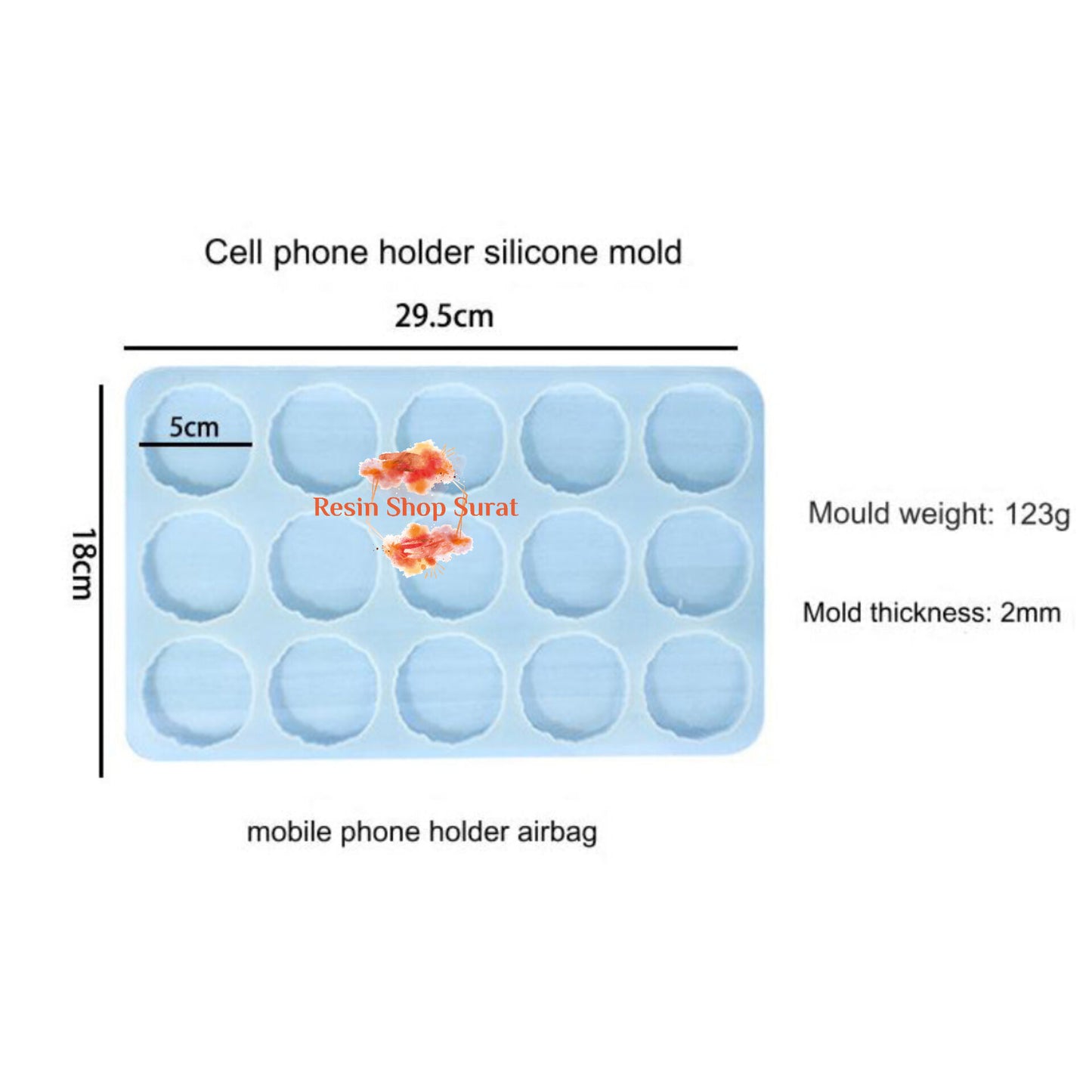 15 cavity round agate pop Socket Mould