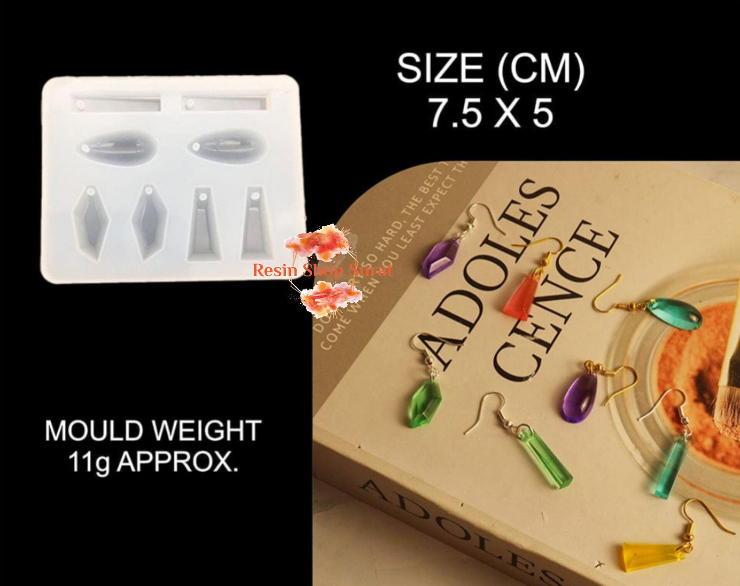 8 Cavity Jewellery Earring Mould