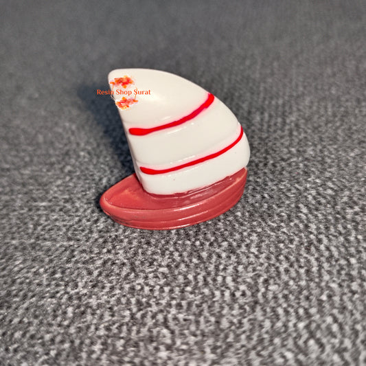 Small White Sailboat Miniature