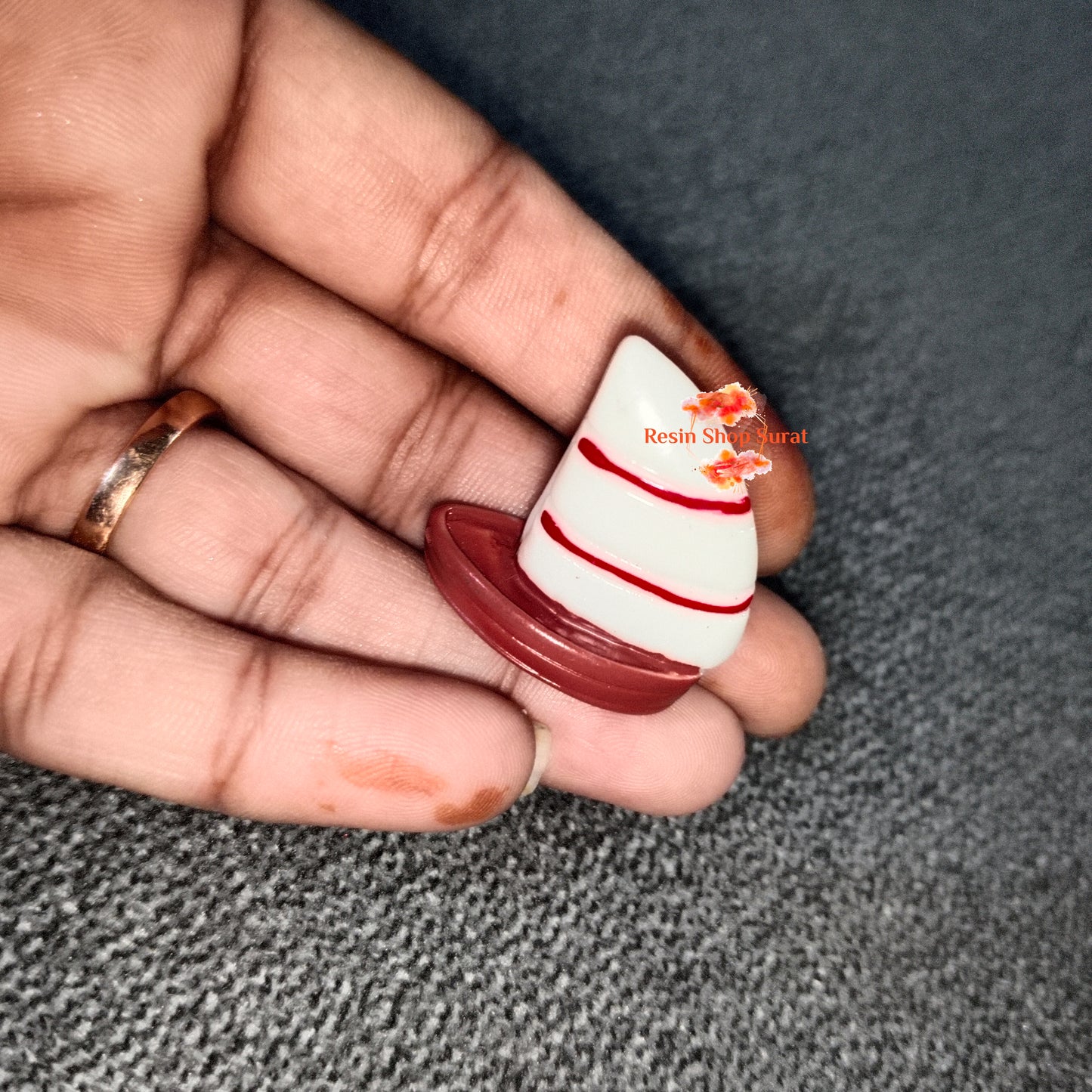 Small White Sailboat Miniature