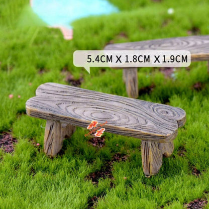 Mini Wooden Bench Miniature