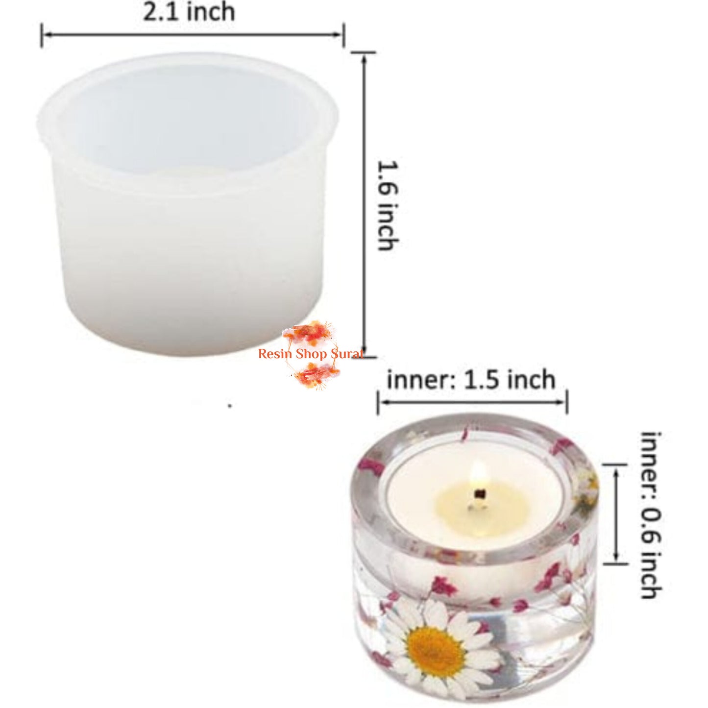 Round Tea Light Candle Holder Mould