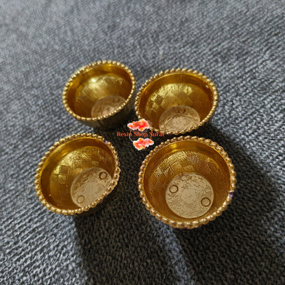 Gold Tilak katori (4 pcs)