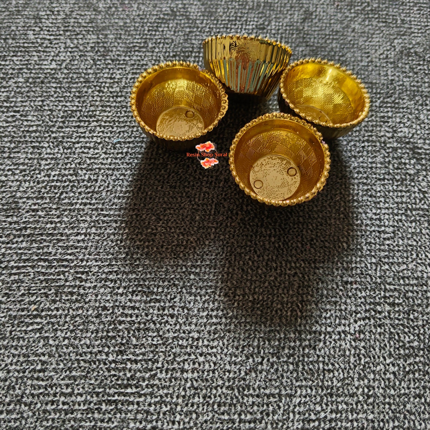 Gold Tilak katori (4 pcs)