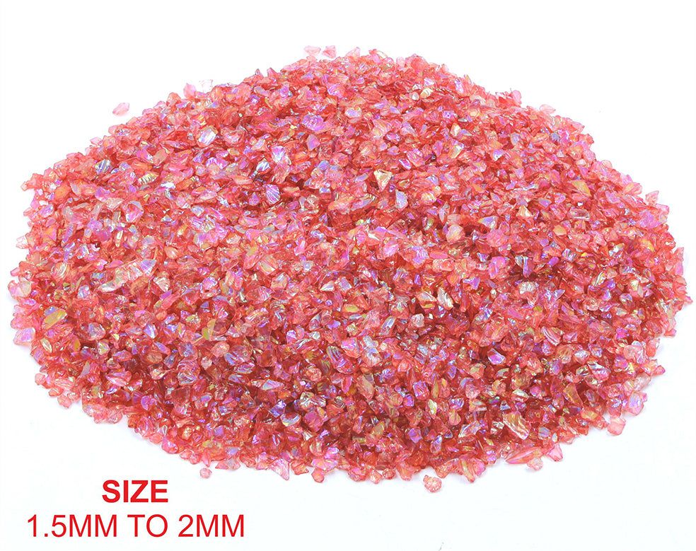 Small  Glass Granules (RED colour)