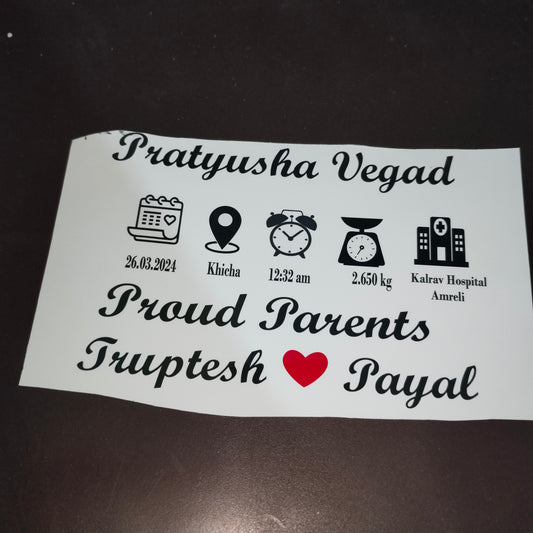 Insert sheet sticker 8 Inch frame